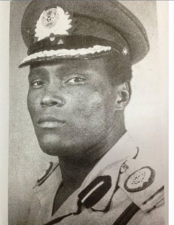 Archive portrait of a young Atiku Abubakar in uniform